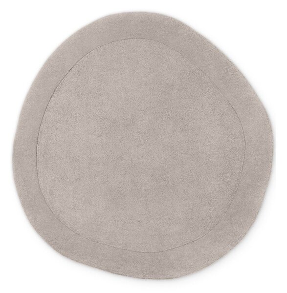 Siva ročno tkana okrogla preproga iz mešanice volne ø 160 cm Kari Organic – Villeroy&Boch