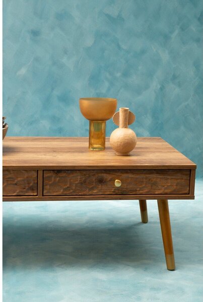 Klubska mizica v temni naravni barvi 59x110 cm Frida – Premier Housewares