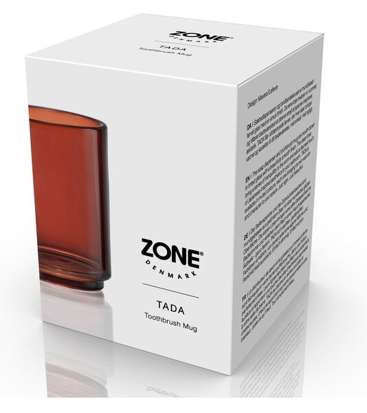 Rjav steklen lonček za zobne ščetke Tada – Zone