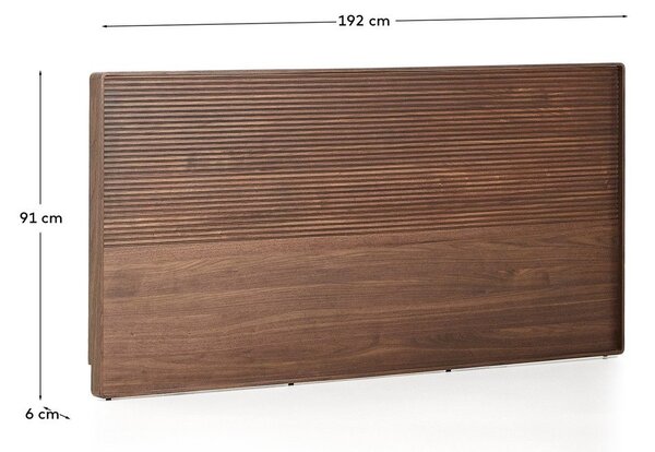 Rjavo vzglavje 192x91 cm Norlen – Kave Home