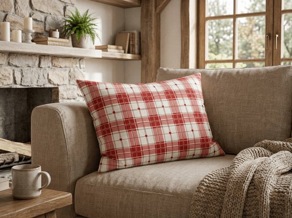 Prevleka za blazino iz mikrovlaken TARTAN HEART 50x70 cm, barvna