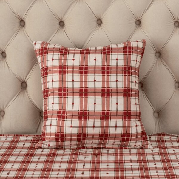 Prevleka za vzglavnik iz mikrovlaken TARTAN SRCE 45x45 cm, barvna