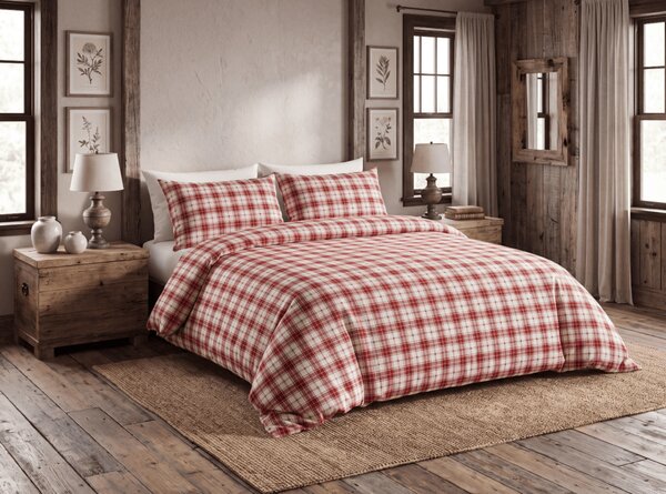 Posteljnina iz mikrovlaken TARTAN SRCE barvna Dimenzije posteljnine: 70 x 90 cm | 140 x 200 cm