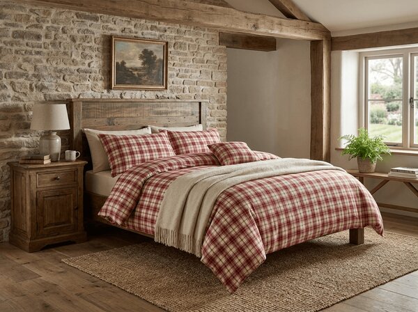 Posteljnina iz mikrovlaken TARTAN SRCE barvna Dimenzije posteljnine: 70 x 90 cm | 140 x 200 cm