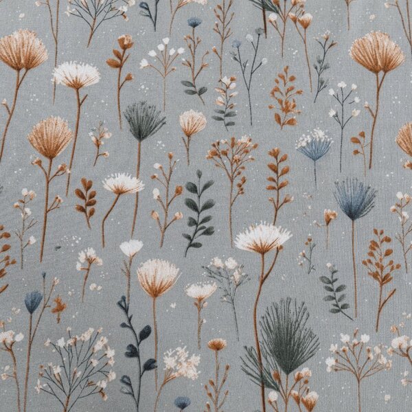 Rjuha iz mikrovlaken BOTANIC FIELD siva 90x200 cm