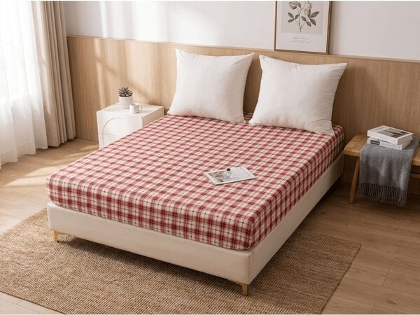 Rjuha iz mikrovlaken TARTAN HEART barvna 90x200 cm