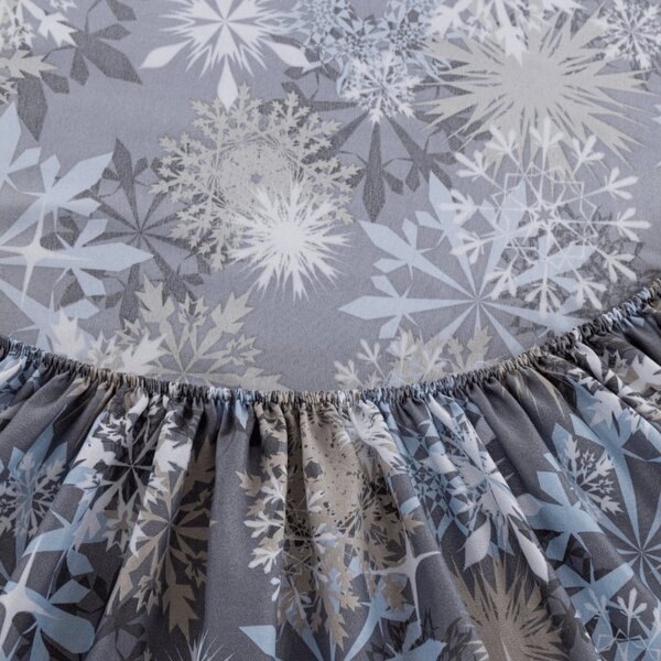 Rjuha iz mikrovlaken SNOWFLAKE modro-siva 90x200 cm