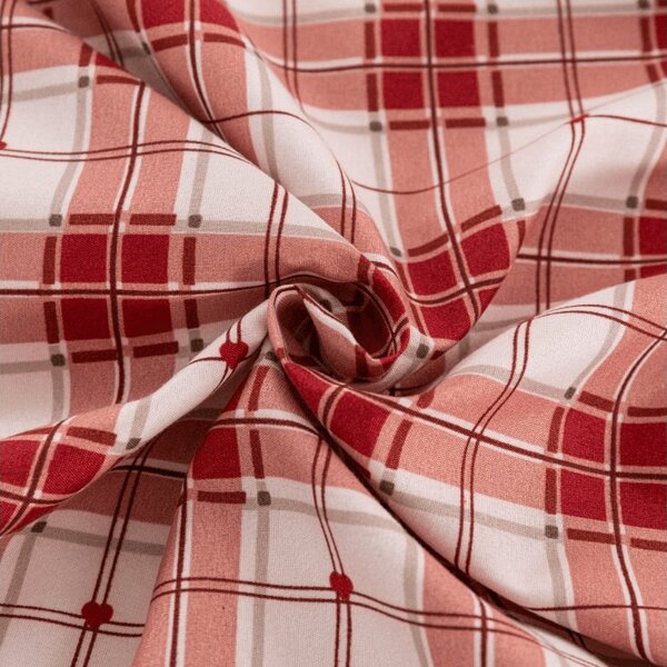 Rjuha iz mikrovlaken TARTAN HEART barvna 90x200 cm