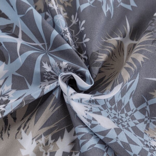 Rjuha iz mikrovlaken SNOWFLAKE modro-siva 90x200 cm