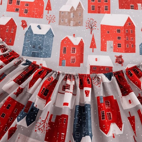 Rjuha iz mikrovlaken WINTER COTTAGE siva 90x200 cm