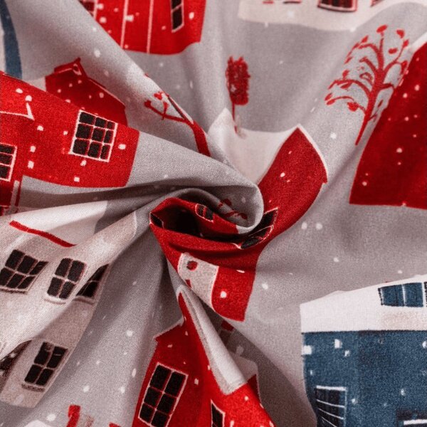 Rjuha iz mikrovlaken WINTER COTTAGE siva 90x200 cm