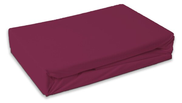 Frotirasta rjuha za otroško posteljico PREMIUM 60x120 cm vinska