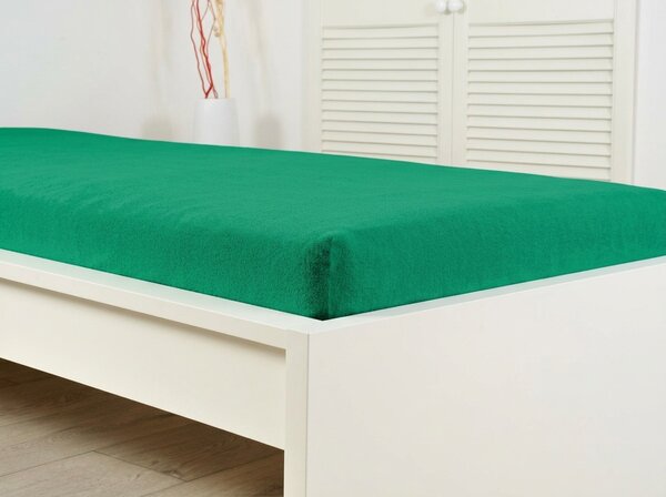 Frotirasta rjuha za otroško posteljico PREMIUM 60x120 cm mentolova