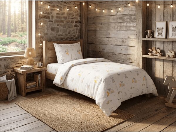 Otroška bombažna posteljnina MAGIC UNICORN bela, 100% bombaž Dimenzije posteljnine: 70 x 90 cm | 140 x 200 cm