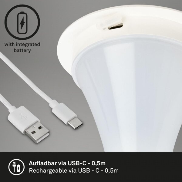 Briloner 7420016 - LED Zatemnitvena polnilna namizna svetilka na dotik LED/4W/5V 3000K bela