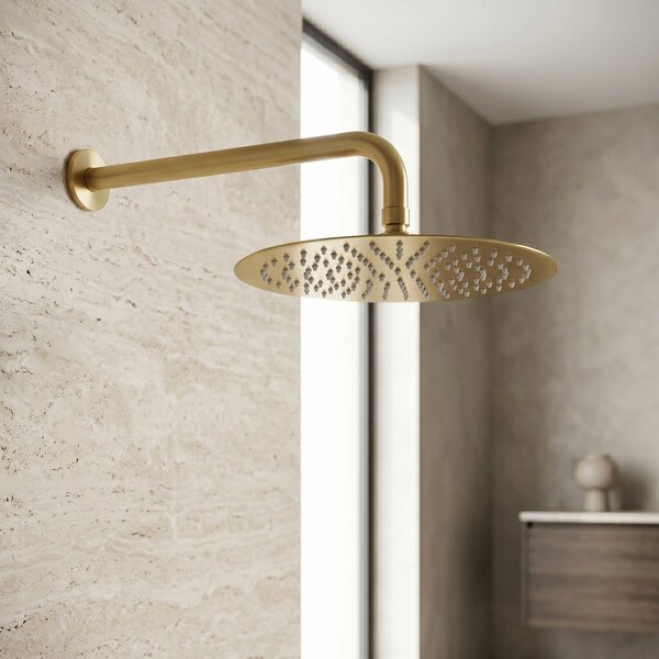Okrogla tuš glava REA JS-P014BG 25cm Brush Gold
