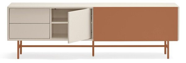 Opečnato oranžna/bež TV omarica 180x56 cm Nube – Teulat
