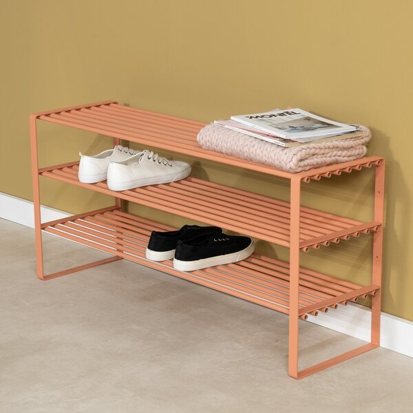 Rožnato-oranžna jeklena omarica za čevlje 100x48,5x29 cm Rex – Spinder Design