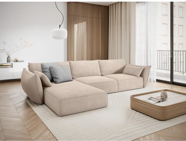 Bež kotni kavč (levi kot) Vanda - Mazzini Sofas