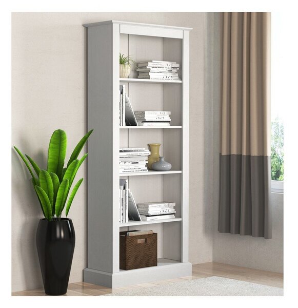 Bel regal iz masivnega bora 181x31 cm Mille – Støraa