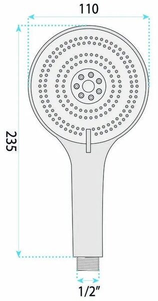 ROČICA ZA PRHANJE REA JS-019 BRUSH NICKLE