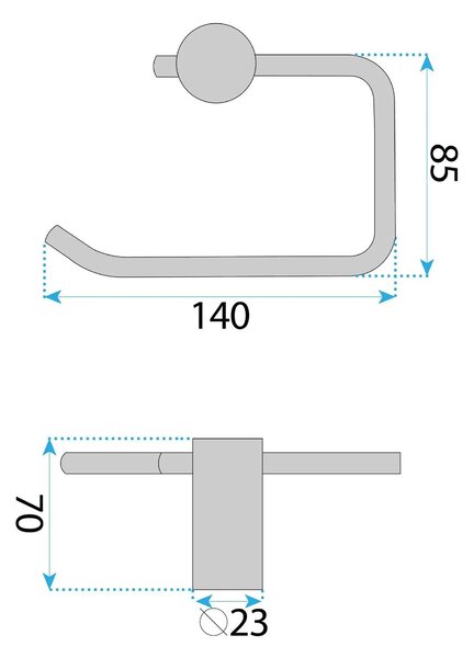 Držalo za toaletni papir A62309BRG OTTO Brush Copper
