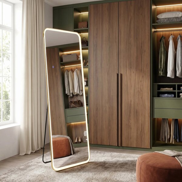 Ogledalo LED Classico 50x160cm Brush Gold