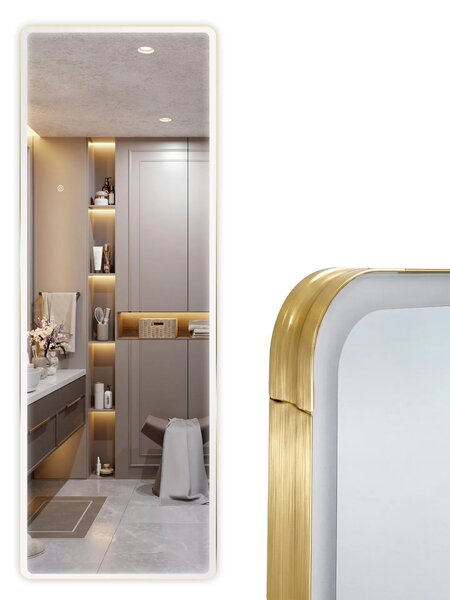 Ogledalo LED Classico 50x160cm Brush Gold