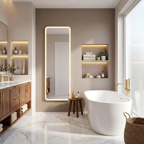 Ogledalo LED Classico 50x160cm Brush Gold
