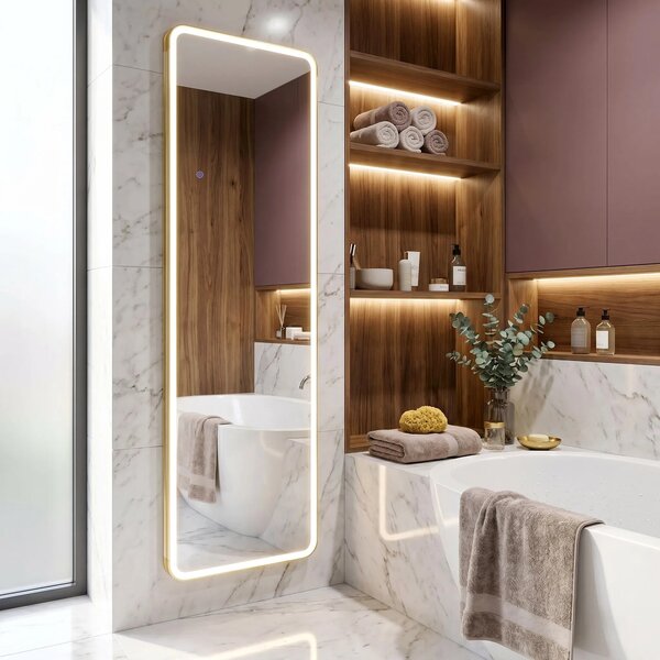 Ogledalo LED Classico 60x170cm Brush Gold