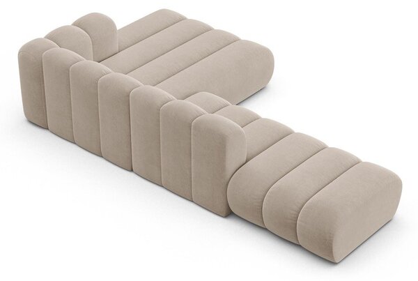 Bež kotna sedežna garnitura (desni kot) Lupine – Micadoni Home