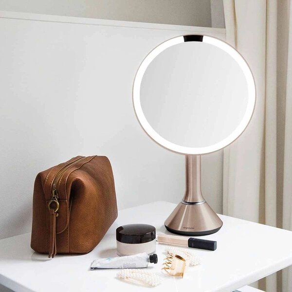 Kozmetično ogledalo z lučjo/povečevalno (5x) ø 20 cm Sensor – simplehuman