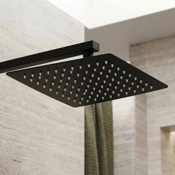 Kvadratna nadglavna prha REA JS-P015B 25cm Black