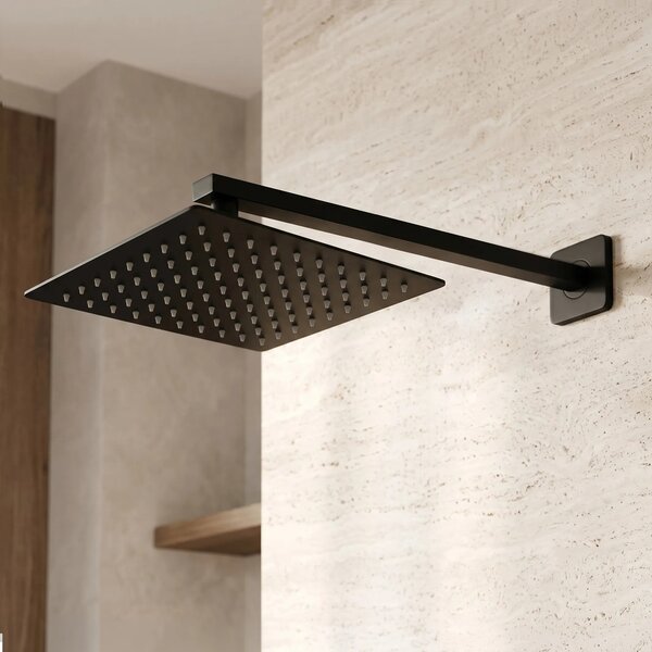 Kvadratna nadglavna prha REA JS-P015B 25cm Black