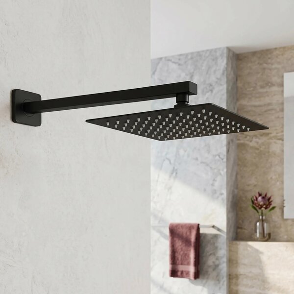 Kvadratna nadglavna prha REA JS-P015B 25cm Black