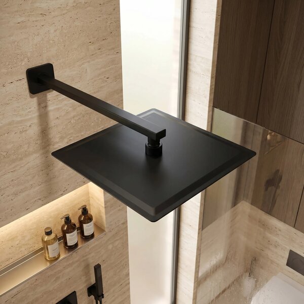 Kvadratna nadglavna prha REA JS-P015B 25cm Black