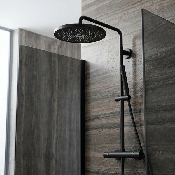 Okrogla tuš glava REA JS-021B Black