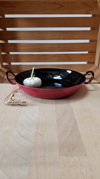 Ponev emajlirana rdeča 24 cm Riess