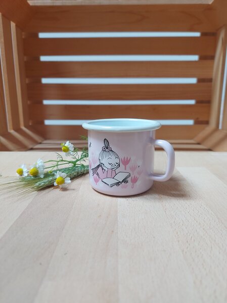 Lonček emajliran mumin bel 7cm