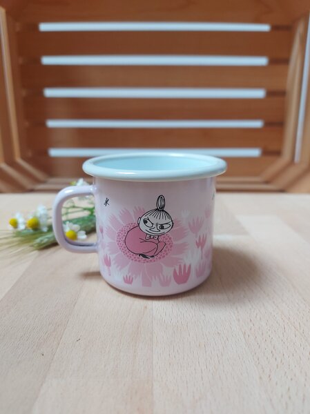 Lonček emajliran mumin bel 7cm