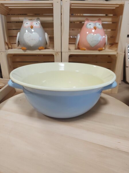 Emajlirana kmečka skleda premera 32 cm