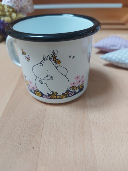 Lonček emajliran mumin bel fi 7cm