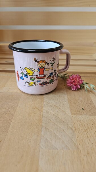 Lonček emajliran Pika Nogavička fi 8 cm