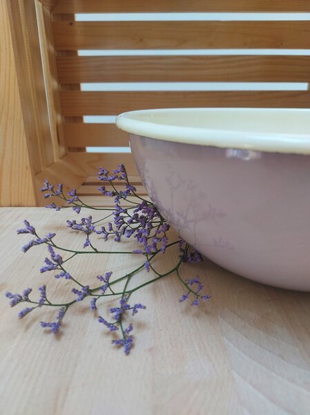 Skleda emajlirana roza Riess 26 cm