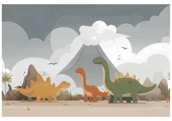 Tapeta pisani dinozavri v pokrajini