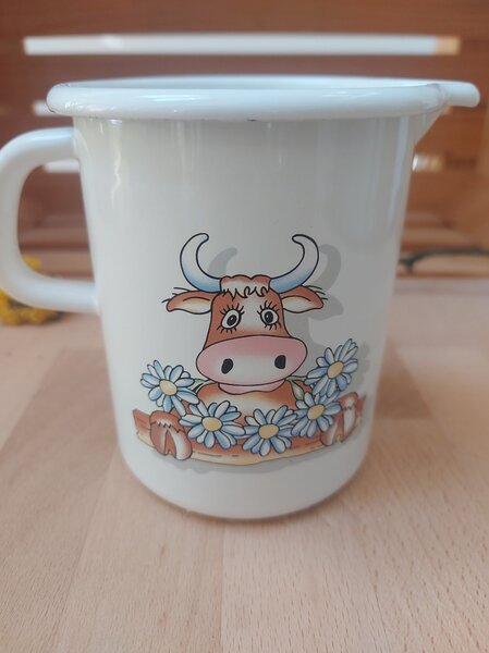 Merilni lonček s kljunom kravica Riess