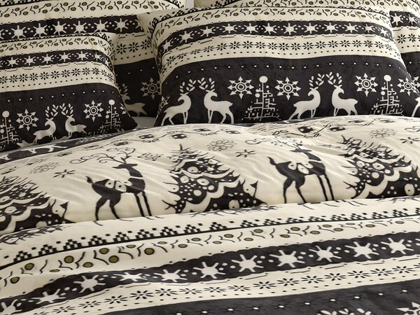 Posteljnina mikropliš WINTER DEER siva Dimenzije posteljnine: 70 x 90 cm | 140 x 220 cm