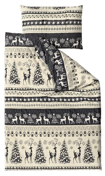 Posteljnina mikropliš WINTER DEER siva Dimenzije posteljnine: 70 x 90 cm | 140 x 220 cm