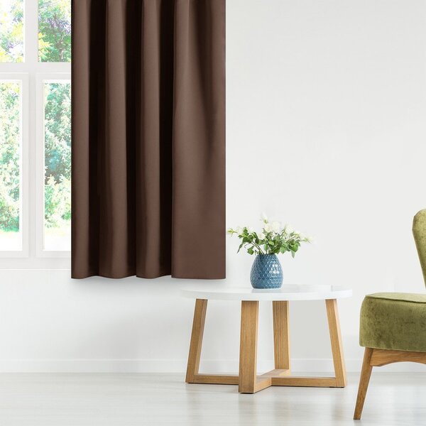 Rjava zavesa za delno zatemnitev 140x270 cm Kierra – Restilo