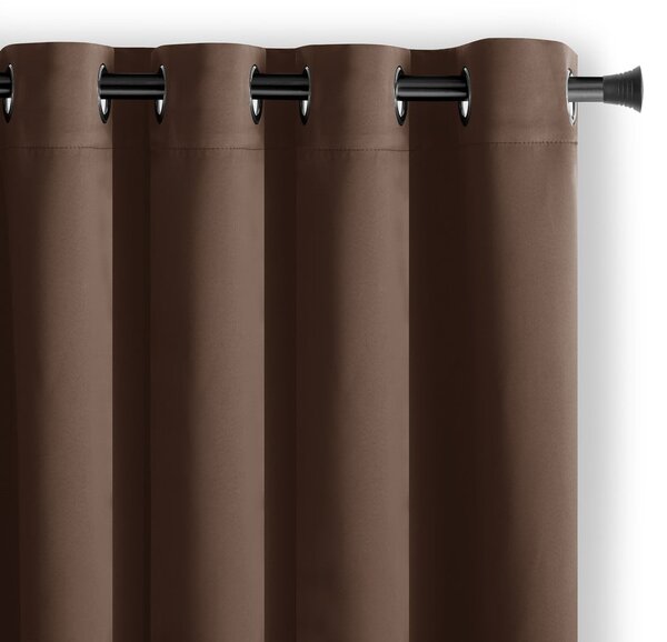 Rjava zavesa za delno zatemnitev 140x270 cm Kierra – Restilo
